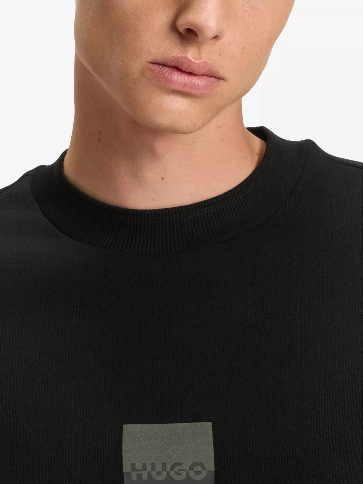 Men's Brand-Print Regular-Fit Cotton Sweatshirt HUGO