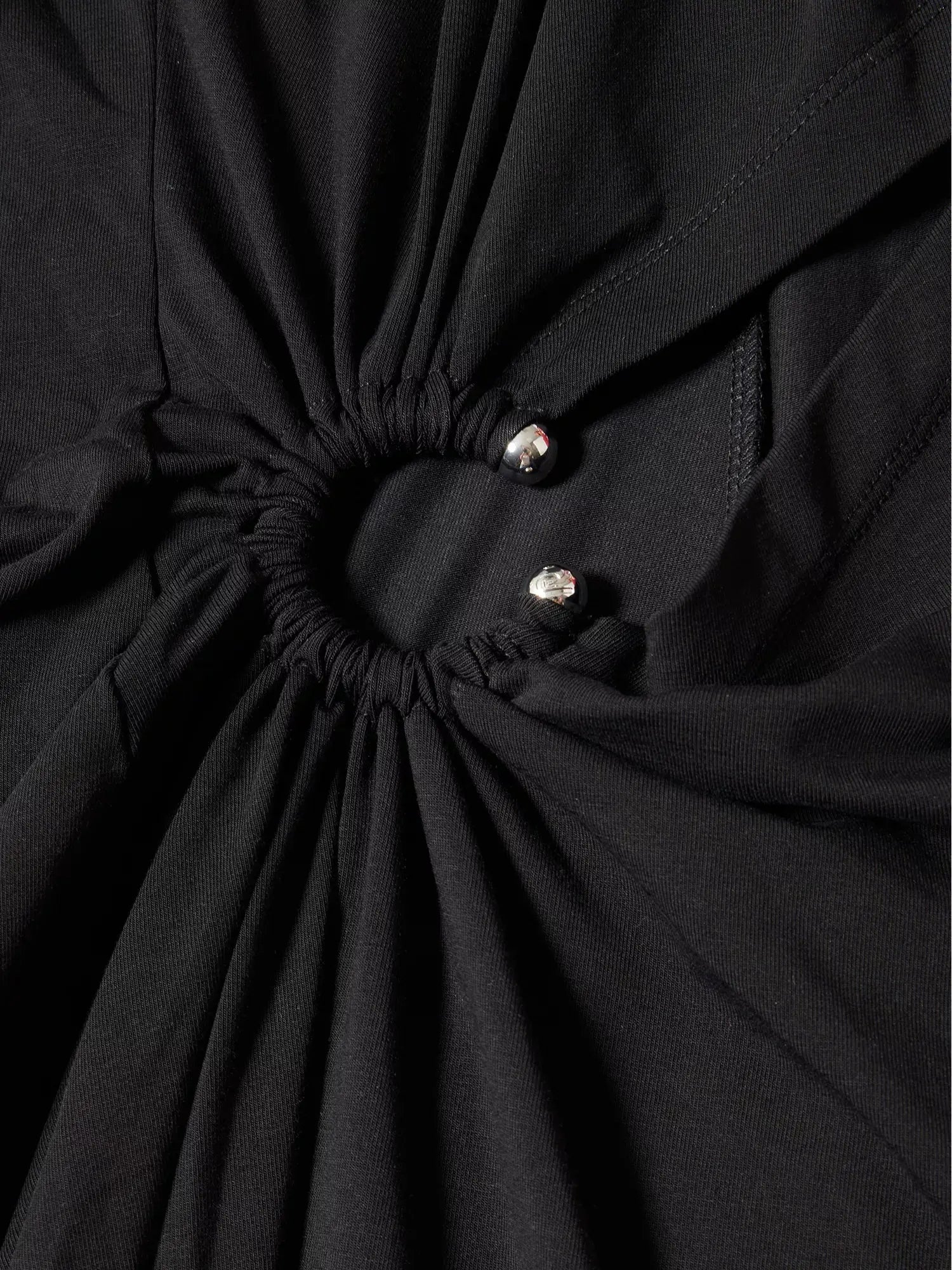 Women's Ring Ruched Stretch-Cotton Jersey Maxi Dress Rabanne