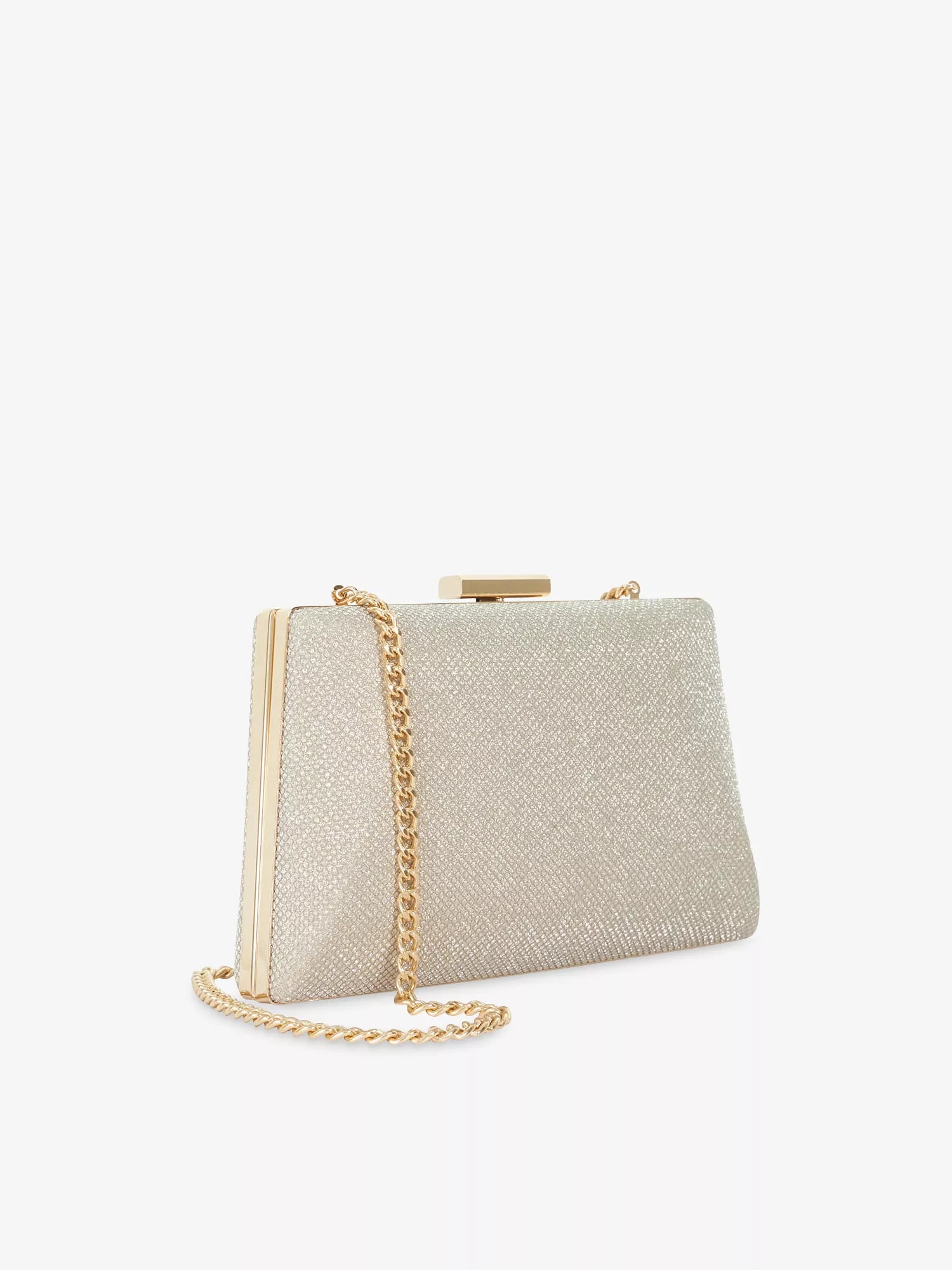 Bellaria Angled Frame Woven Clutch