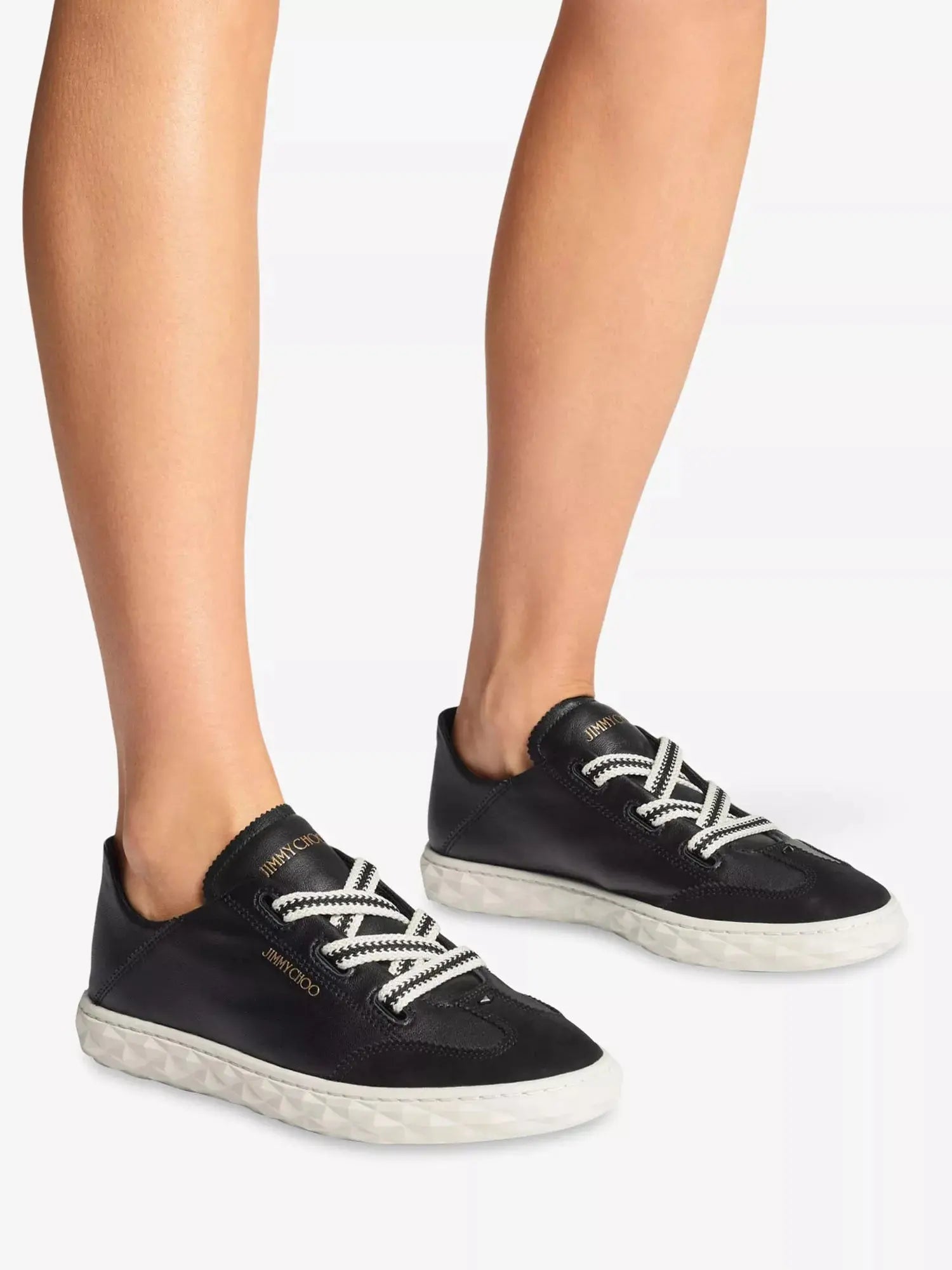 Women's Diamond Light Flex Leather Low-Top Trainers Jimmy Choo