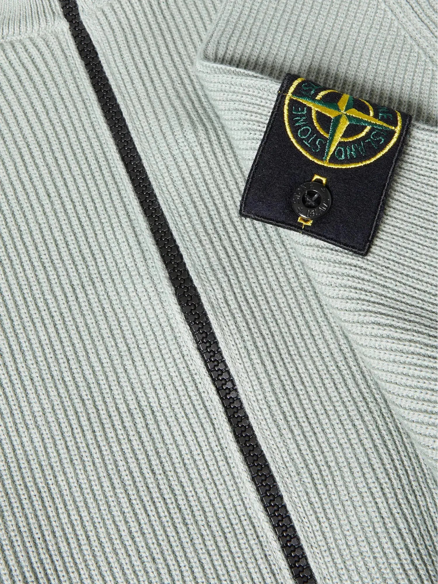 Men's Ribbed High-Neck Cotton-Knit Jumper Stone Island