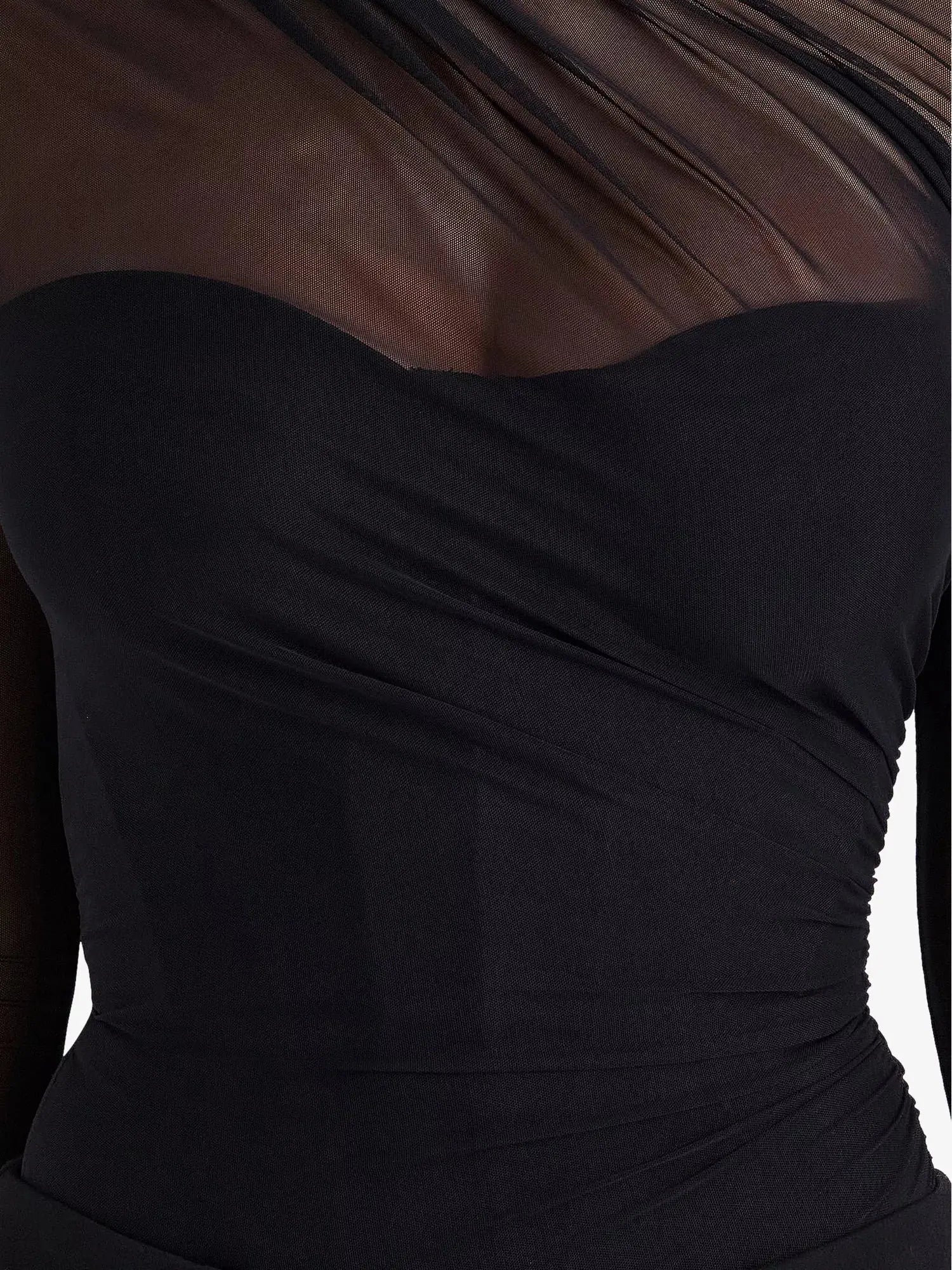 Women's Orelia Draped Stretch-Mesh Bodysuit House of CB