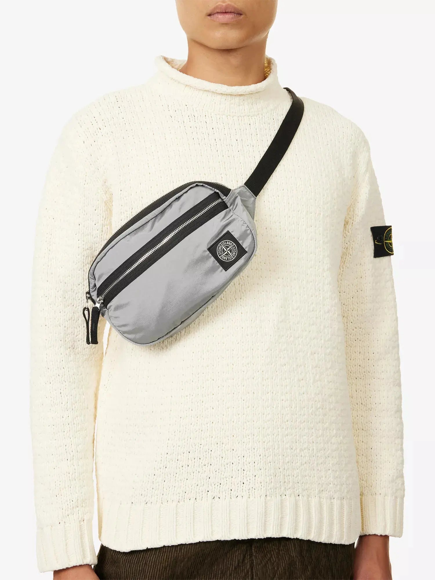 Men's Brand-Patch Shell Belt Bag Stone Island